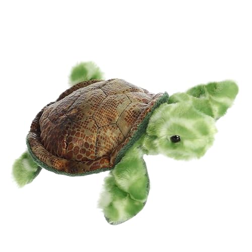 Aurora® Adorable Mini Flopsie™ Splish Sea Turtle™ Stofftier - Verspielte Leichtigkeit - Zeitlose Begleiter - Grün 20,3 cm