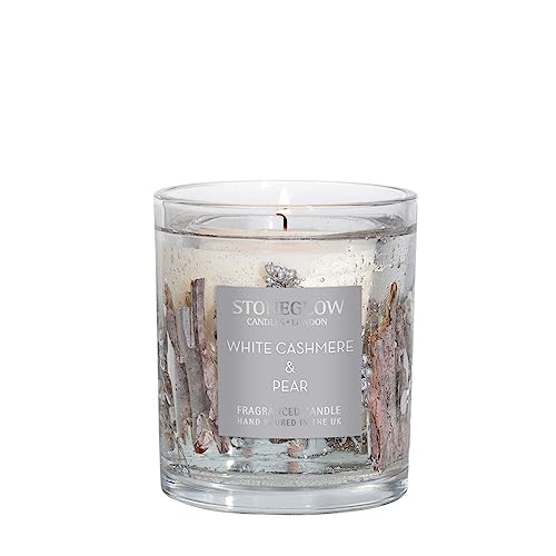 Stoneglow Seasonal Collection White Cashmere & Birne Kerze in einem Glas