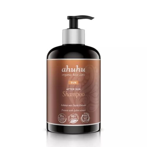 ahuhu SUN After Sun Shampoo (500ml) - Mildes Pflegeshampoo mit Bio-Kokoswasser und Litschi-Extrakt zum Schutz vor Chlor-, Salz- und Sonnencremerückständen, vegan