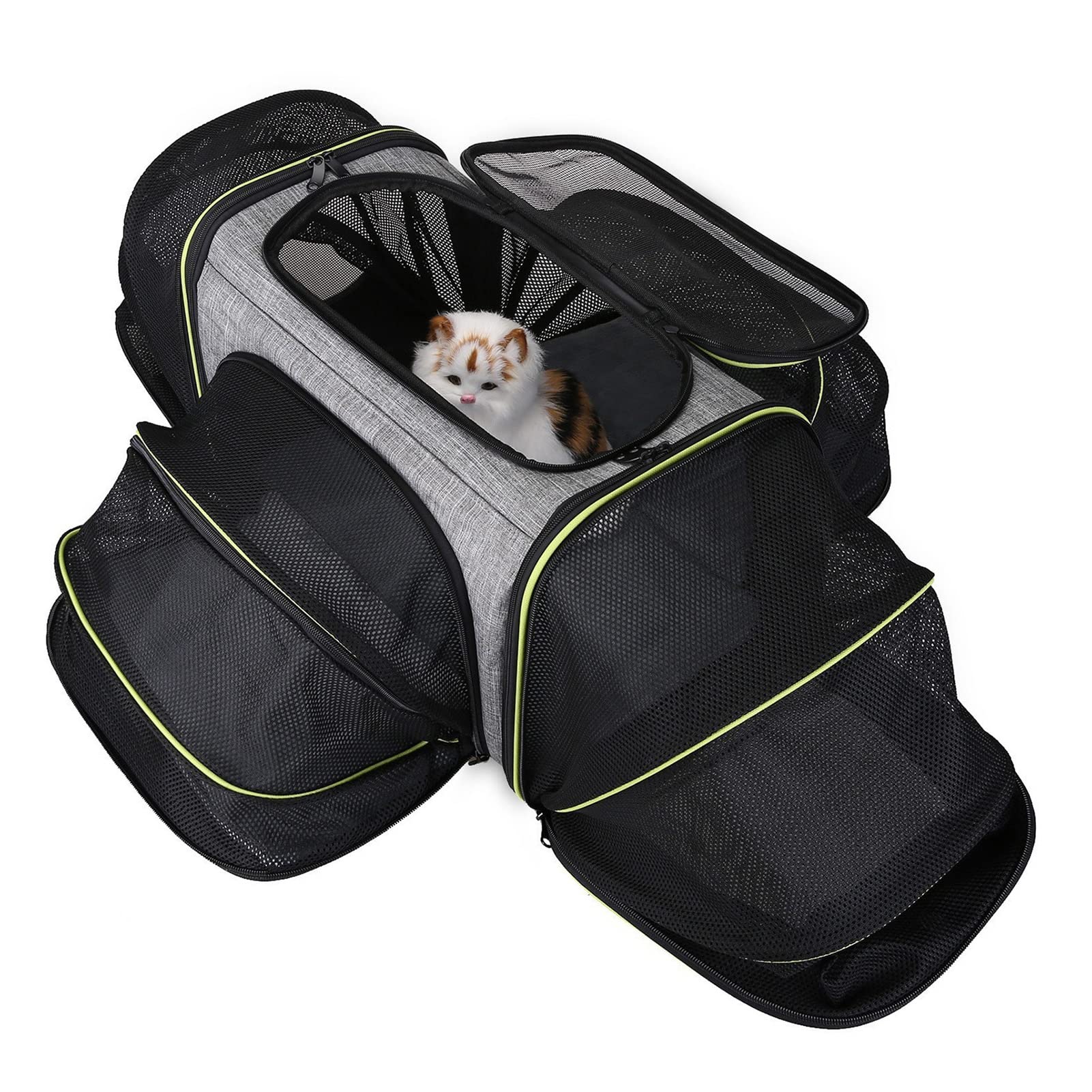 PAPABA Cat Bag Handheld Design Small Medium Cat Seat Travel Handtasche Outing Large Space Grau