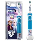 Oral-B Kids Frozen Elektrische Zahnbürste für Kinder ab 3 Jahren, 2 Putzmodi, extra weiche Borsten, 4 Sticker, blau