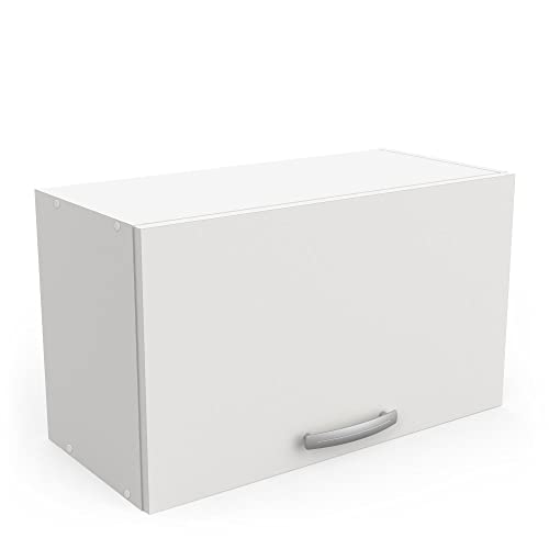 habeig Wandhängeschrank Wandschrank Badezimmerschrank KüchenschrankBadschrank mit Tür (weiß, 60x35x28)