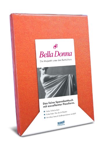 Spannbettlaken Bella Donna Jersey für Matratzen & Wasserbett 140-160 x 200-220 cm in Mango