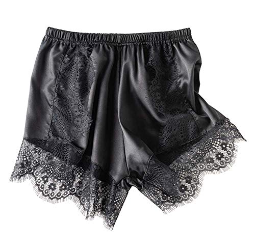 Frauen und Mädchen Sicherheitshosen Lace Unterhose Unterwäsche 1 Stück, schwarz (für Gewicht 40kg-60kg)