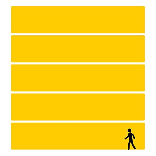 TMS PRO SHOP Bodenzeichen Zebrastreifen, gelb, PVC, begehbar, 150 x 30 cm, 5 Stück aus Folie, Art.-Nr. 609943