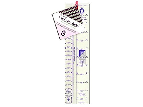 Michell Marketing Marti Michell Ruler My Fav Log Cabin .625&1.25 Lineal Blockhütte 1,625 Zoll & 3,2 cm, farblos