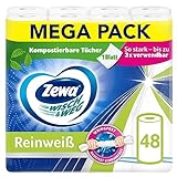 Zewa Wisch&Weg Reinweiss Küchenrolle mit Power-X-Struktur, 48 Stück