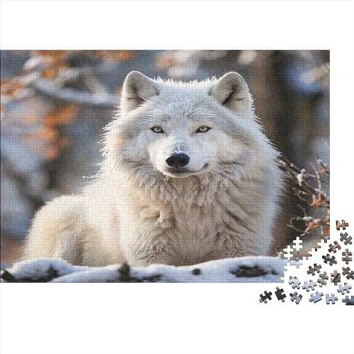 Domineering Arctic Wolf Puzzles 1000 Teile Gifts Home Decor Erwachsene Lernspiel Moderne Wohnkultur Family Challenging Games Geburtstag Entspannung Und Intelligenz 1000pcs (75x5