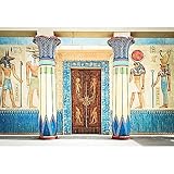 YongFoto 3x2m Foto Hintergrund Antikes Ägypten Szene Wandbilder Pharao Tempel Hieroglyphisch Ägyptischer Papyrus Fotografie Hintergrund Fotoshooting Portrait Fotografen Kinder Fotostudio Requisiten