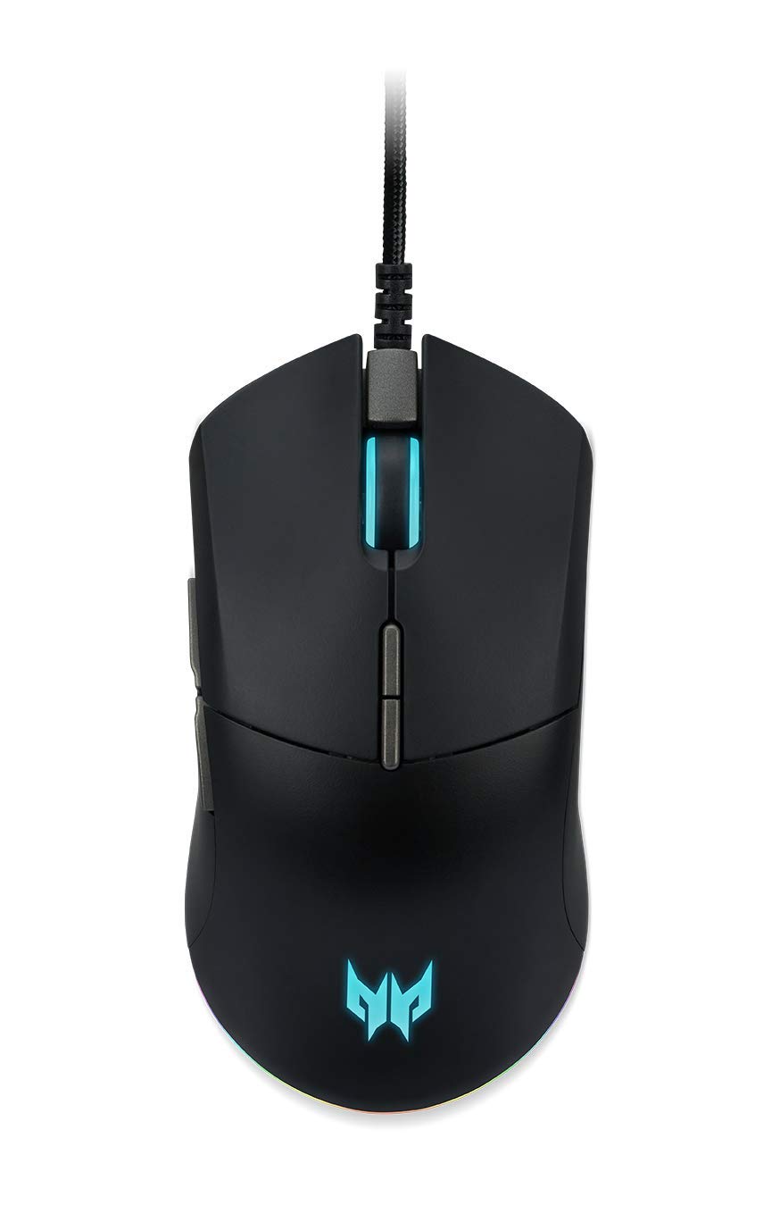 Predator Cestus 330 Gaming Maus (16.000 DPI, 400 IPS Tracking, 7 programmierbare Tasten, 1 ms Reaktionszeit, RGB Beleuchtung) schwarz/blau