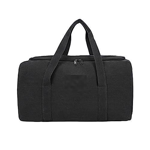 RHAIYAN Canvas-Reisetaschen, große Kapazität, Herrentasche, Handgepäck, Weekender-Tasche, Reisetasche for den Mann, die auf dem Rücken getragen Wird (Color : Noir)