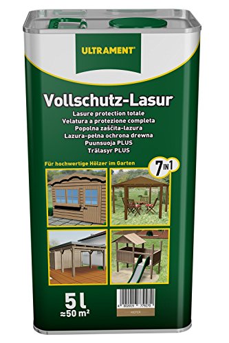 Ultrament Vollschutz-Lasur 7-in-1, kiefer, Holzschutz, 5 Liter