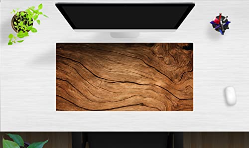 Schreibtischunterlage – Rustikales Holz für Landhausromantik – 80 x 40 cm – Schreibunterlage aus Premium Vinyl – Made in Germany