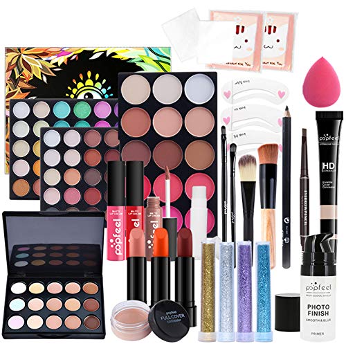 CHSEEO Schmink Geschenkset Make-Up Set Kosmetik Makeup Paletten Schminkkoffer Schminke für Gesicht, Augen und Lippen #8
