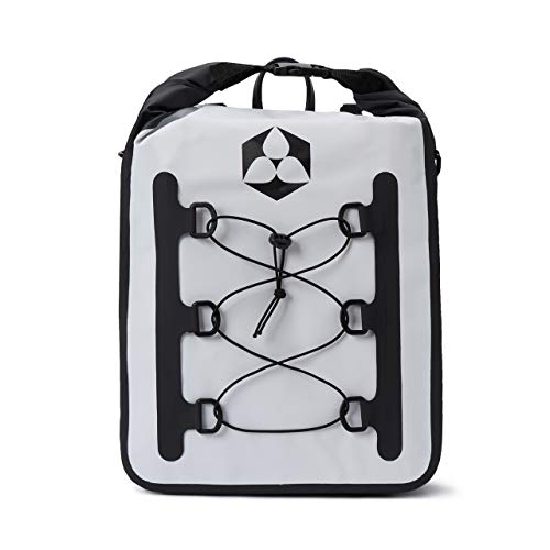 #DoYourOutdoor 3in1 Hinterradtasche mit praktischem Schnellverbindungssystem für Gepäckträger - Wasserdicht & Reflektierend - 23 Liter Fahrradtasche mit Schultergurt, Tragegriff - weiß…