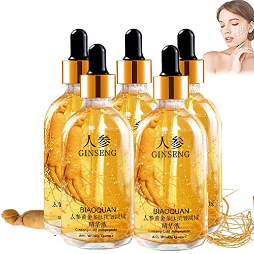Ginseng Polypeptide AntiAgeing Essence, Ginseng Gold Polypeptide AntiAgeing Essence, Ginseng Gold Polypeptide AntiWrinkle Essence, Ginseng Serum (5PCS)