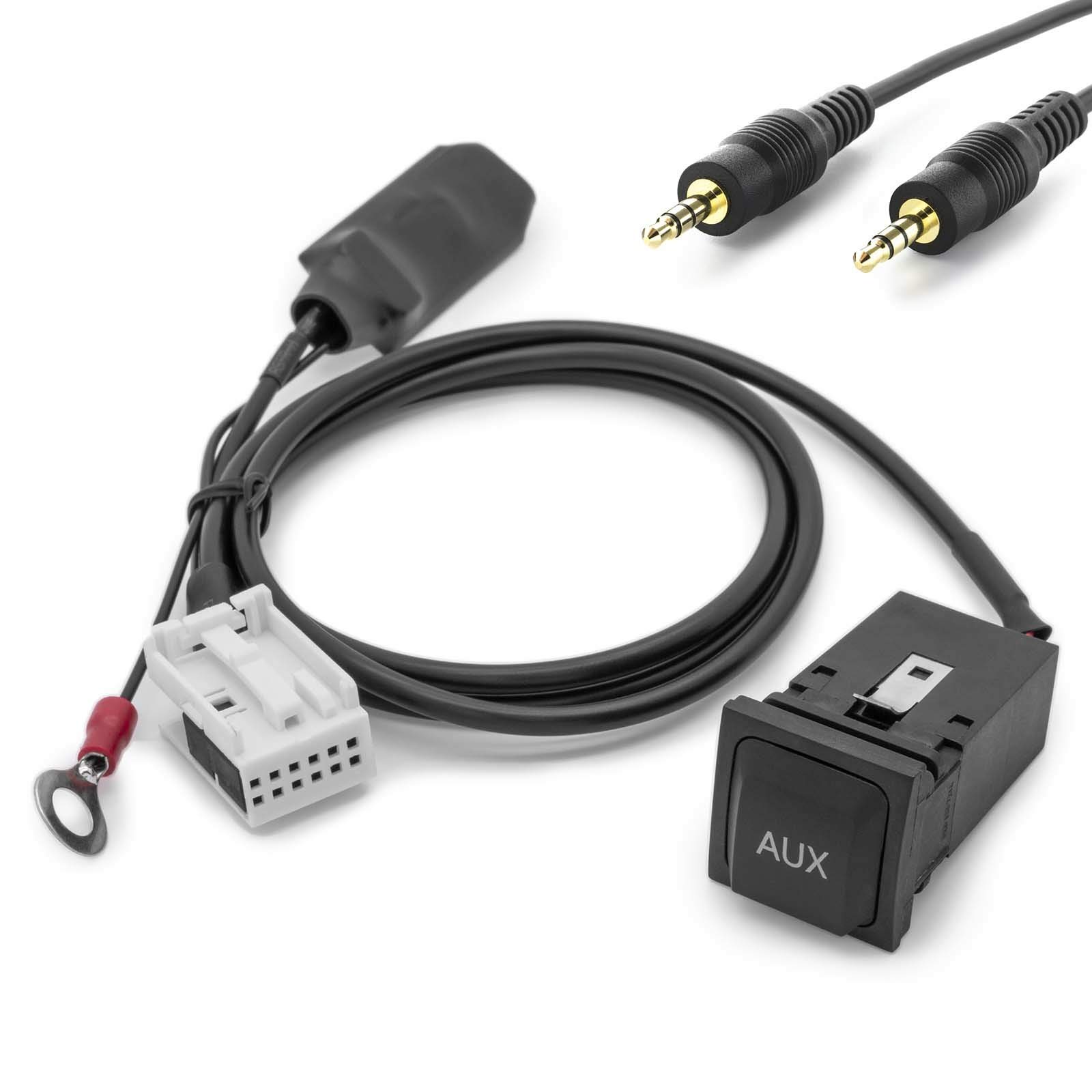 AUX IN Adapter Kabel Einbau Buchse für RCD 200 210 300 310 500 510 RNS MFD 2