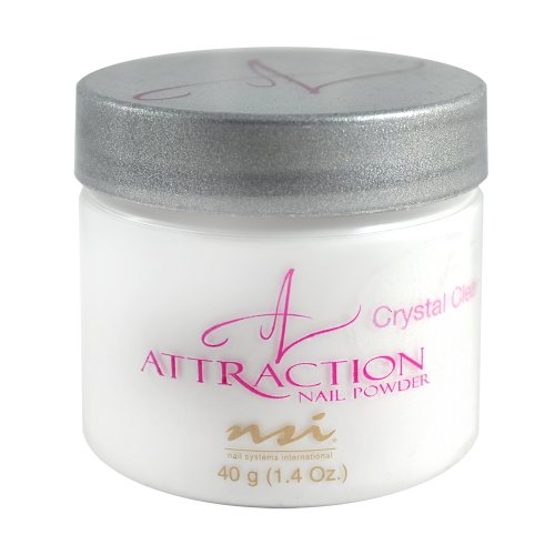 NSI - Attraction Acrylic Nail Powder - Crystal Clear, 1er Pack
