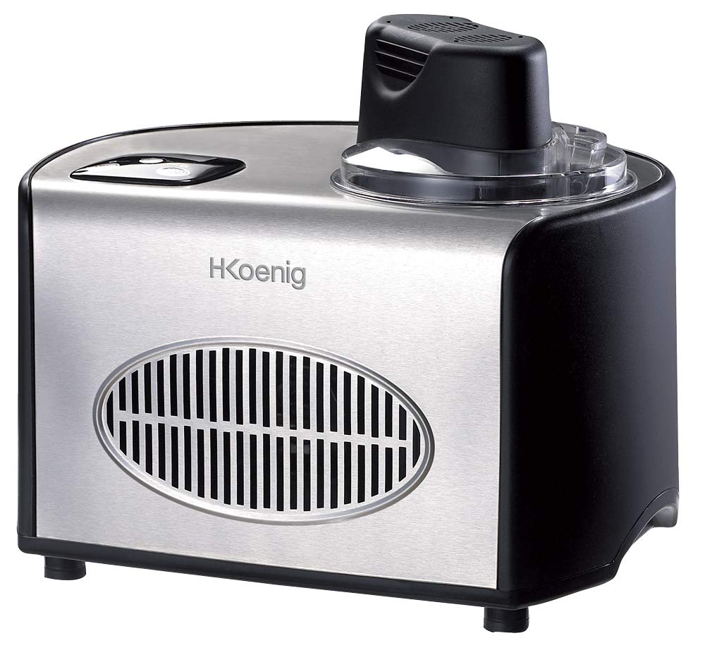 H.Koenig professionelle Eismaschine HF250 - Elektrisch - 1,5 L - 150 W - Kühlfunktion - Schnelle Zubereitung - Eis, Frozen Joghurt und Sorbet