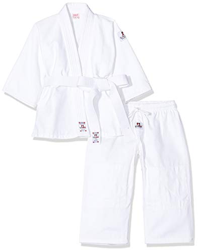 DANRHO Kinder Judogi Yamanashi Karate Kleid, Weiß, 110 cm