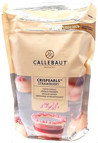 Crispearls, knusprige Perlen mit Kekskern, Erdbeer, Callebaut, 800g