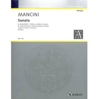 Sonata d-Moll: Alt-Blockflöte, 2 Violinen und Basso continuo. Partitur und Stimmen. (Antiqua)