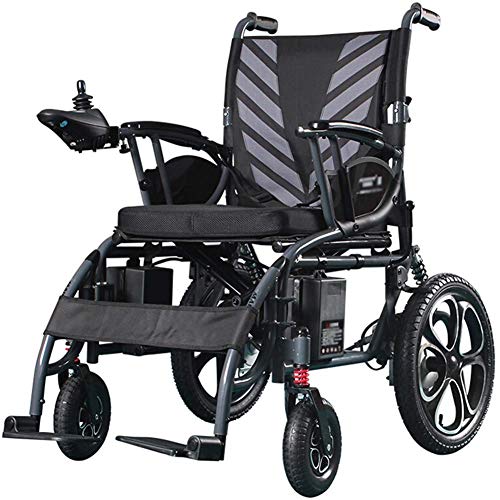 GAXQFEI Tragbares Elektro-Rollstuhl ist einfach intelligenten, vollautomatische vierrädrigen Elektro-Rollstuhl für ältere Menschen mit Behinderungen zu falten,