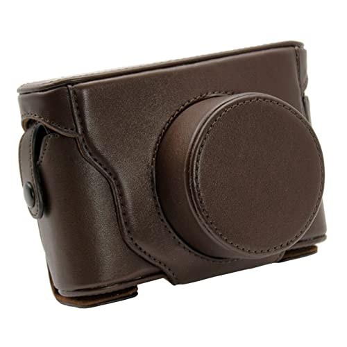 JUSTWEIXING Schutztasche Schutzabdeckung Leder Kamera Hard Case Cover for Fujifilm Fuji X10 x20. Fit for Finepix (Color : Coffee)