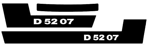 Deutz Aufkleber für Traktor D5207 Logo Emblem Sticker Label (ohne Rahmen)