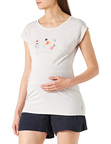 ESPRIT Maternity Damen T-shirt Short Sleeve T Shirt, Oatmeal Melange - 006, 34 EU