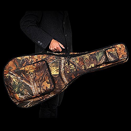 JIAN YA NA 40 41 Zoll Wasserdichte Oxford Nylon Gig Bag Gepolsterte Folk Guitar Bag Stoßfest Gitarrenkoffer mit Doppelgurt
