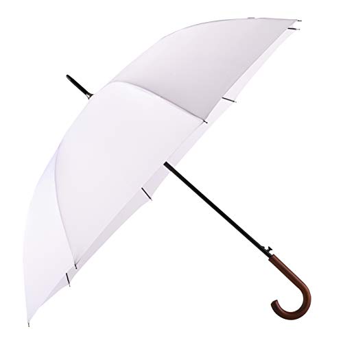 Euroschirm Eleganter Partnerschirm Langschirm Regenschirm mit Holzgriff W130 Länge 98cm Durchmesser 120cm