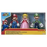 Jakks Pacific Super Mario Mushroom Kingdom Pack Mario Luigi Princess 11 cm Figures
