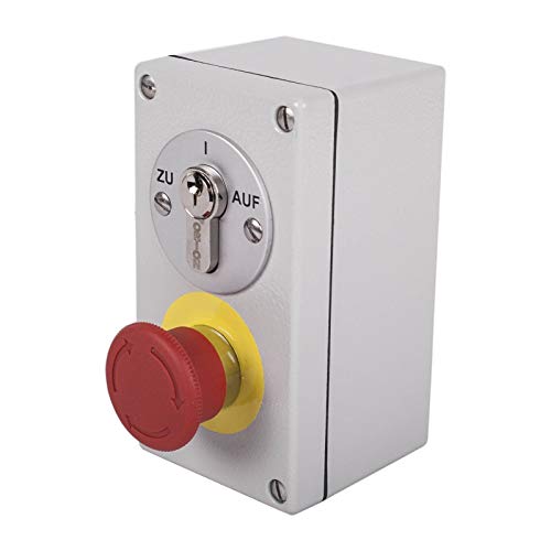 Schlüsselschalter aufputz mit NOT-AUS Pilzknopf AP2-2T/S Notstopp Schalter