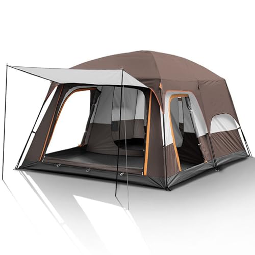 Extra Großes Zelt 3-4 Person Camping Tent Doppellagig Large Family Tent Wasserdicht Winddicht UV-Schutz Für Camping Rucksackreisen Wandern Grillen Im Freien D,330 * 210 * 185cm