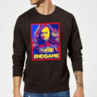 Avengers Endgame Captain Marvel Poster Sweatshirt - Black - M - Schwarz