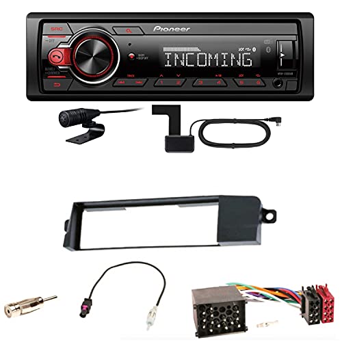 Pioneer MVH-330DAB Bluetooth Digitalradio USB AUX DAB+ Autoradio Einbauset kompatibel mit BMW 3er E46