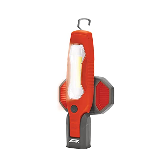 KEINEMARKE 10822 COB-LED Arbeitsleuchte Werkstattlampe 600 Lumen,wiederaufladbar mit USB,mit Haken zum Aufhängen,Magnet,für Auto,Werkstatt, Rot/Schwarz