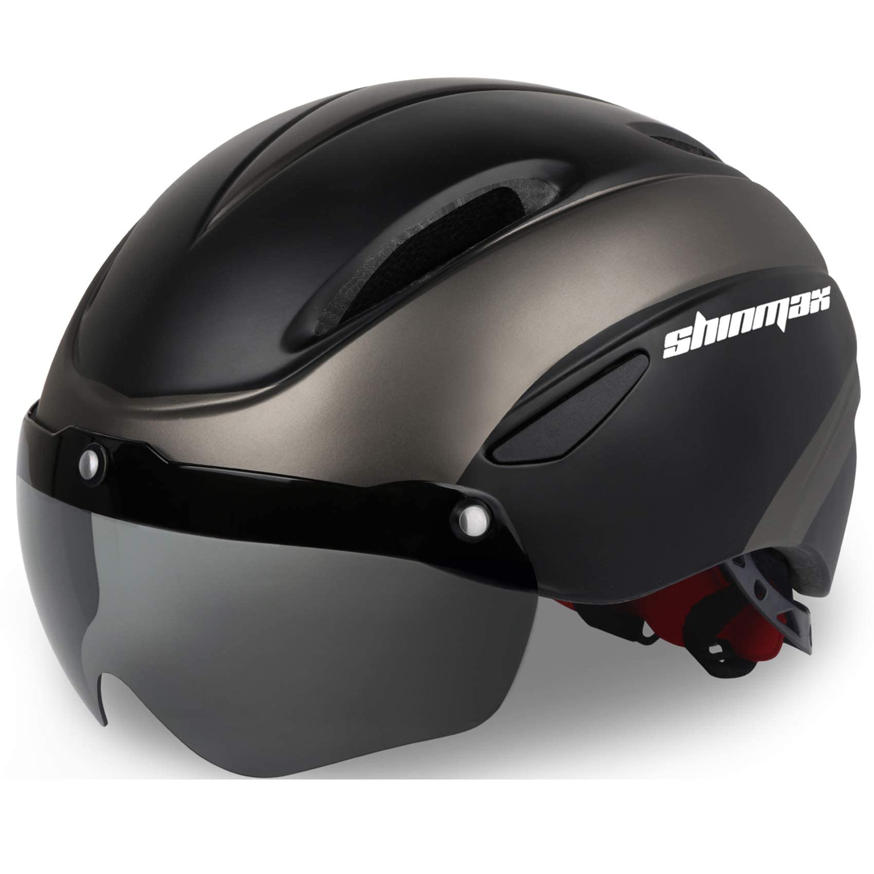 Shinmax Fahrradhelm Herren Damen Fahrradhelm mit Visier Abnehmbarer Magnetischem Schutzbrille für Männer Frauen Erwachsene Mountainbike Road Fahrrad Helm Einstellbarer MTB Ski Snowboard