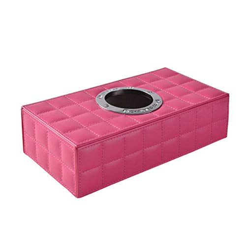 ZXGQF Tissue Box Pu Wasserdicht Und Feuchtigkeitsbeständig Rechteckige Rosa Papierhandtuchhalter Für Haus, Büro, Auto, Auto Dekoration Hotelzimmer Tissue Box Halter