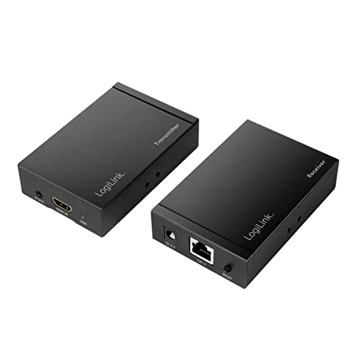 LogiLink HD0024 - HDMI-Extender-Set Ultra-HD (über LAN), 50m (4K/30Hz), um HDMI Signale über Netzwerkkabel zu verlängern