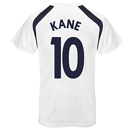 Tottenham Hotspur - Herren Trainingstrikot aus Polyester - Offizielles Merchandise - Geschenk für Fußballfans - Weiß - Kane 10 - XXL