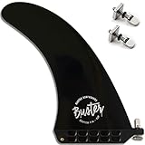 Buster Surfboards SUP Single Finne US-Box - Stand Up Paddling Center Fin mit Schraube als Ersatzfinne für Hardboards und Inflatable Boards US Box Standard (Schwarz)