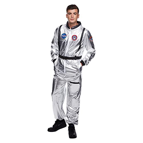 Morph Costume Silber Astronaut Kostüm Erwachsene Astronauten Kostüm Herren Halloween Kostüm Herren M
