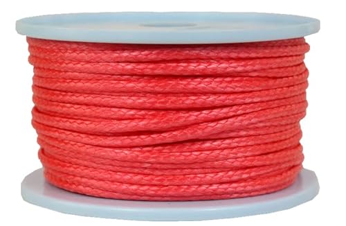 Dyneema Flechtschnur Seil Dyneemaseil Flechtleine aus Dyneema - Durchmesser 4mm - 50 Meter Fb.rot