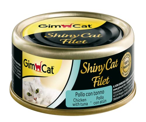 GimCat ShinyCat Filet - Huhn mit Thunfisch - 24 x 70 g