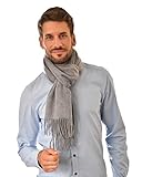 MayTree Kaschmir-Schal in verschiedenen Farben Herren und Damen, Unisex Woll-Schal aus 100% Kaschmir, einfarbig und kariert, 180 x 30 cm