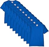 Fruit of the Loom Jungen Regular Fit T-Shirt Kids 10 Pack T-shirt, Blau (Royal Blue 51), 14-15 Y (Herstellergröße: 14-15 Y)