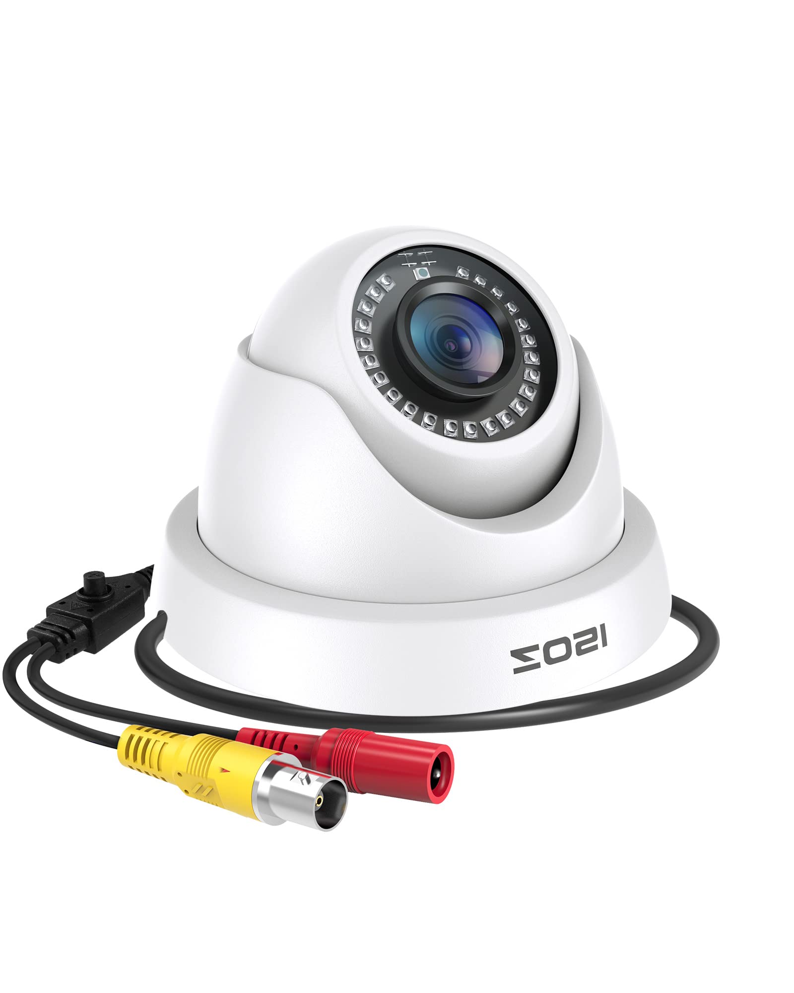 ZOSI CCTV 1080P 4in1 Outdoor Dome Video Überwachungskamera Außenkamera, Hybrid 1080P TVI/CVI/AHD/CVBS, 65ft IR Nachtsicht Weiß