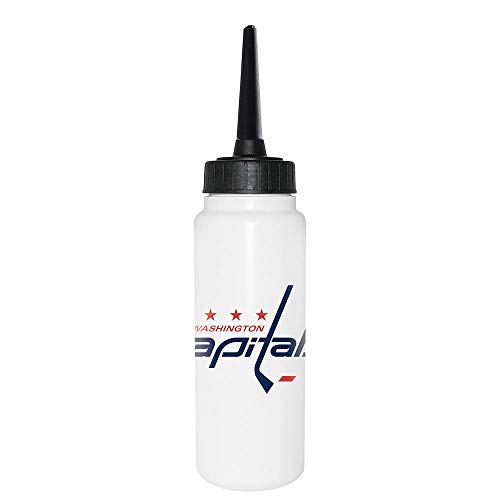 Sherwood NHL Trinkflasche 1000 ml, Washington Capitals, Eishockey Trinkflasche, Sportflasche mit NHL Club Logo, biegsamer Silikon-Trinkhalm